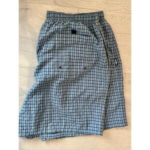 WHITE SIERRA Men's Blue/green Gingham Lined Swim Trunks XL